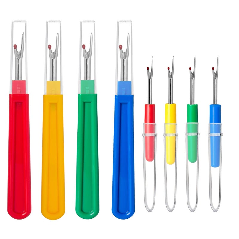 Weico 8Pcs Sewing Seam Rippers, Handy Stitch Rippers for Sewing/Crafting Removing Threads Tools (4 Large & 4 Small) - Image 1